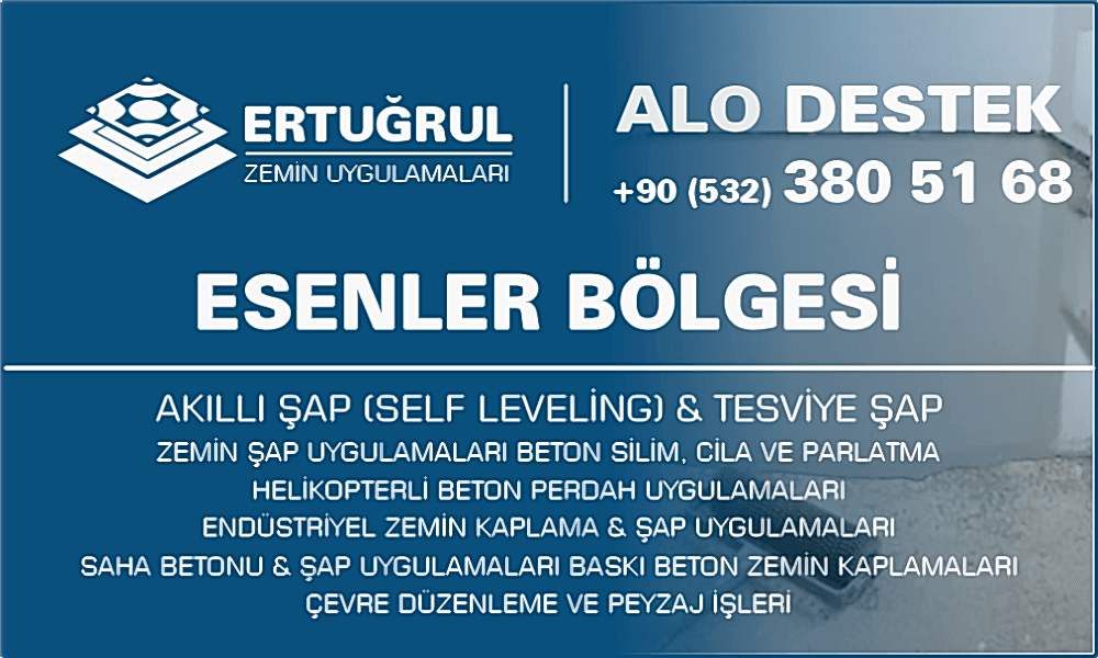 Esenler Şap Zemin Uygulamaları Self Leveling Tesviye Şap