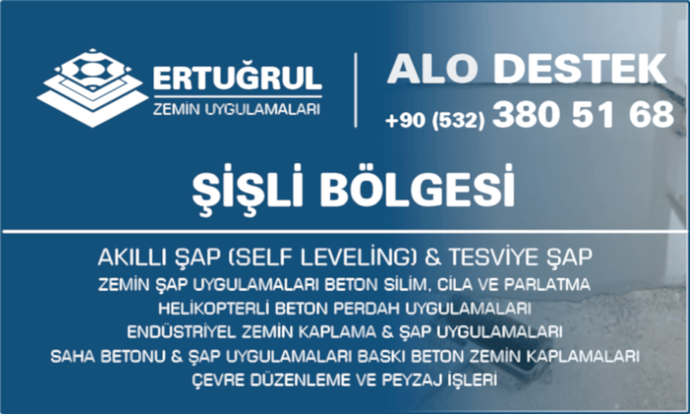 Şişli Şap Zemin Uygulamaları Self Leveling Tesviye Şap