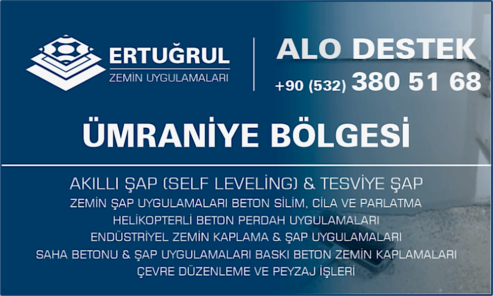 Ümraniye Şap Zemin Uygulamaları Self Leveling Tesviye Şap